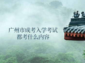 廣州市成考入學考試內容